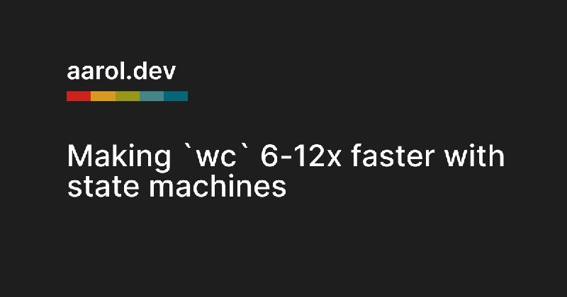 Making `wc` 20x faster with parallel state machines