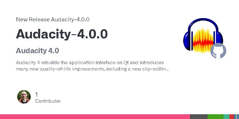 Release Audacity-4.0.0 · audacity/audacity