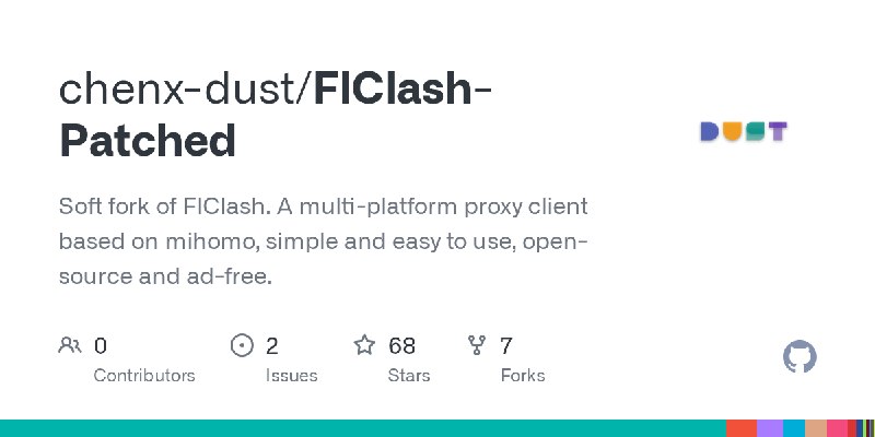 GitHub - chenx-dust/FlClash-Patched: Soft fork of FlClash. A multi-platform proxy client based on mihomo, simple and easy to use…