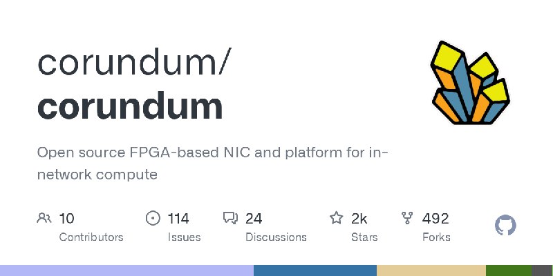 GitHub - corundum/corundum: Open source FPGA-based NIC and platform for in-network compute