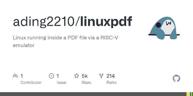 GitHub - ading2210/linuxpdf: Linux running inside a PDF file via a RISC-V emulator