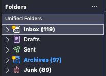 两天没处理业务，Inbox 119了